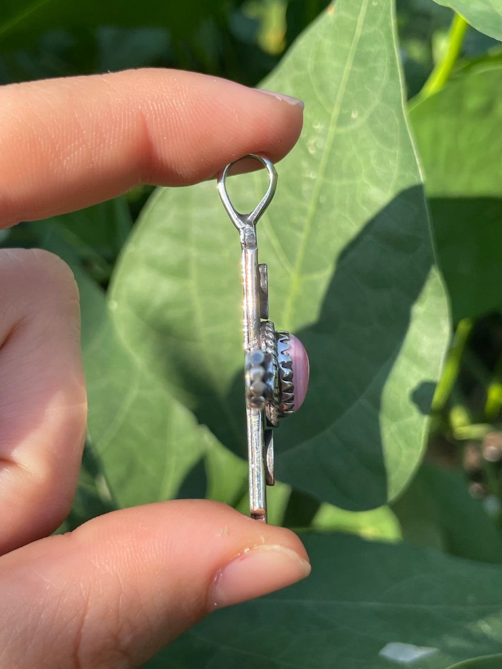 Pink Conch Cross Pendant | 925 Sterling Silver Y8