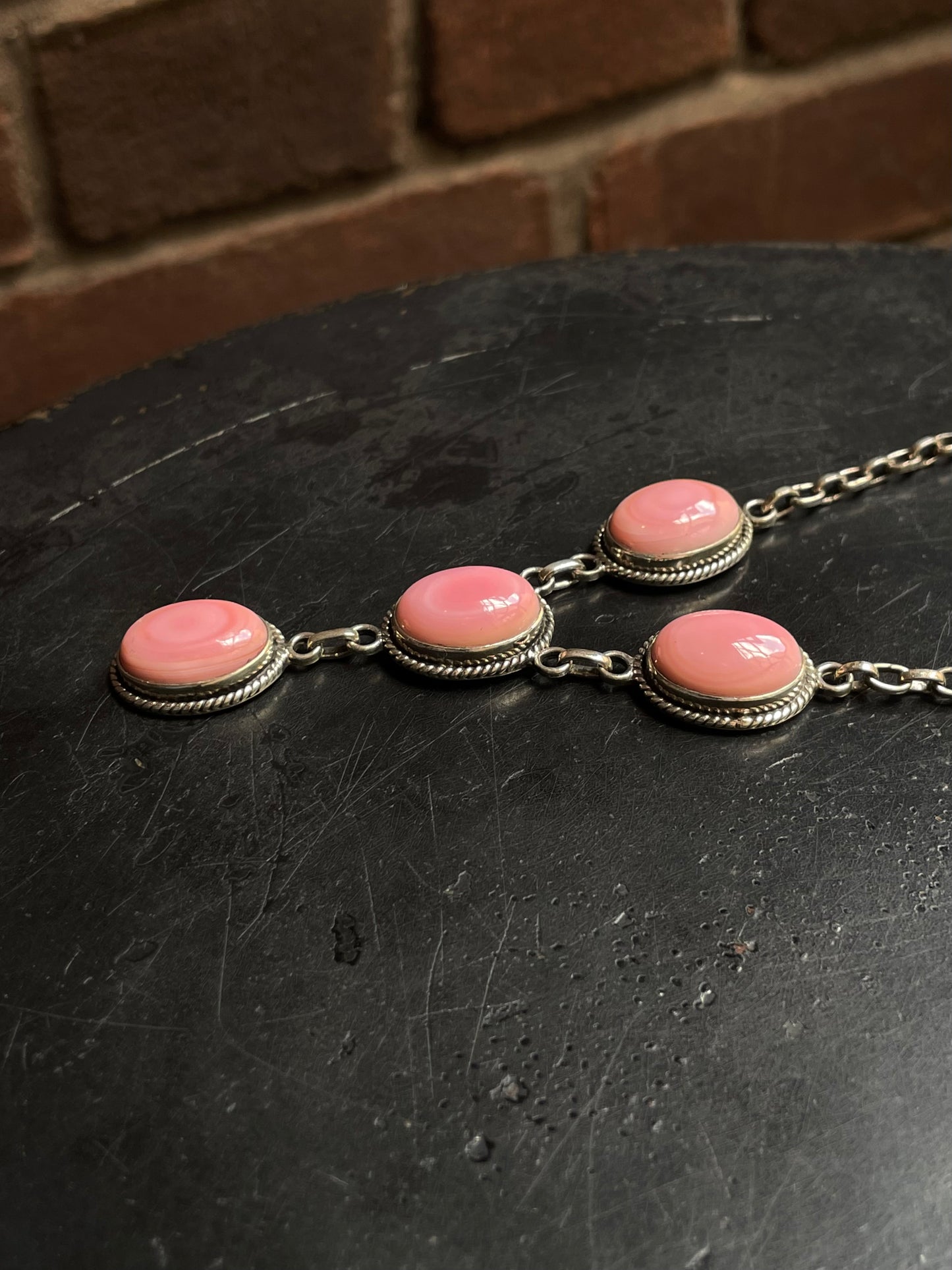 Pink Conch Necklace | 925 Sterling Silver E977