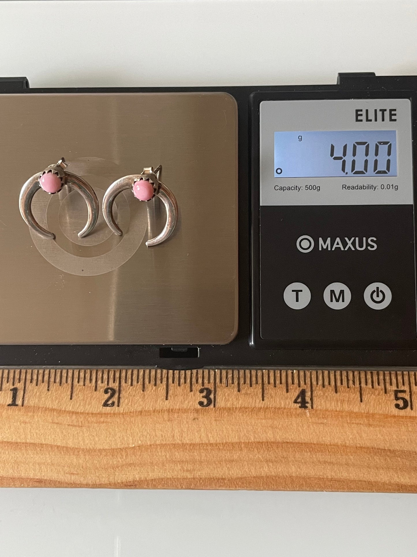 Pink Conch Stud Earrings | 925 Sterling Silver G185