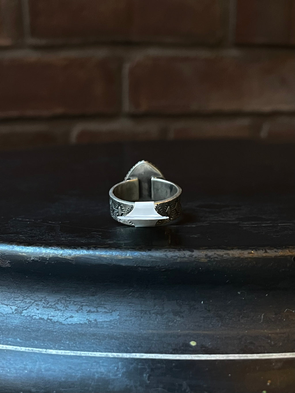 Pink Conch Teardrop Ring | Sterling Silver | Size 6.5 | A749