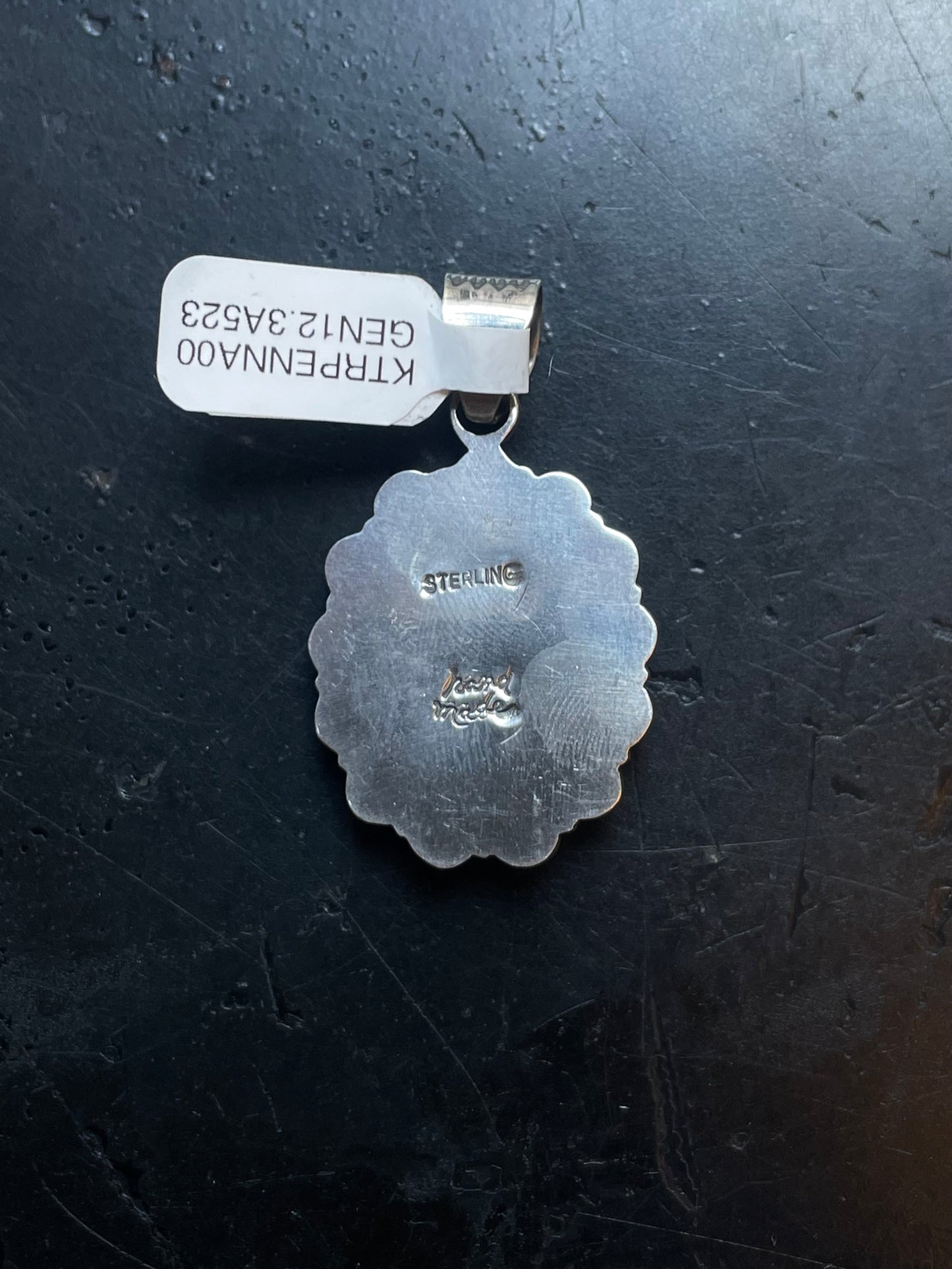 Kingman Turquoise Coral Cluster Pendant | Sterling Silver | A523