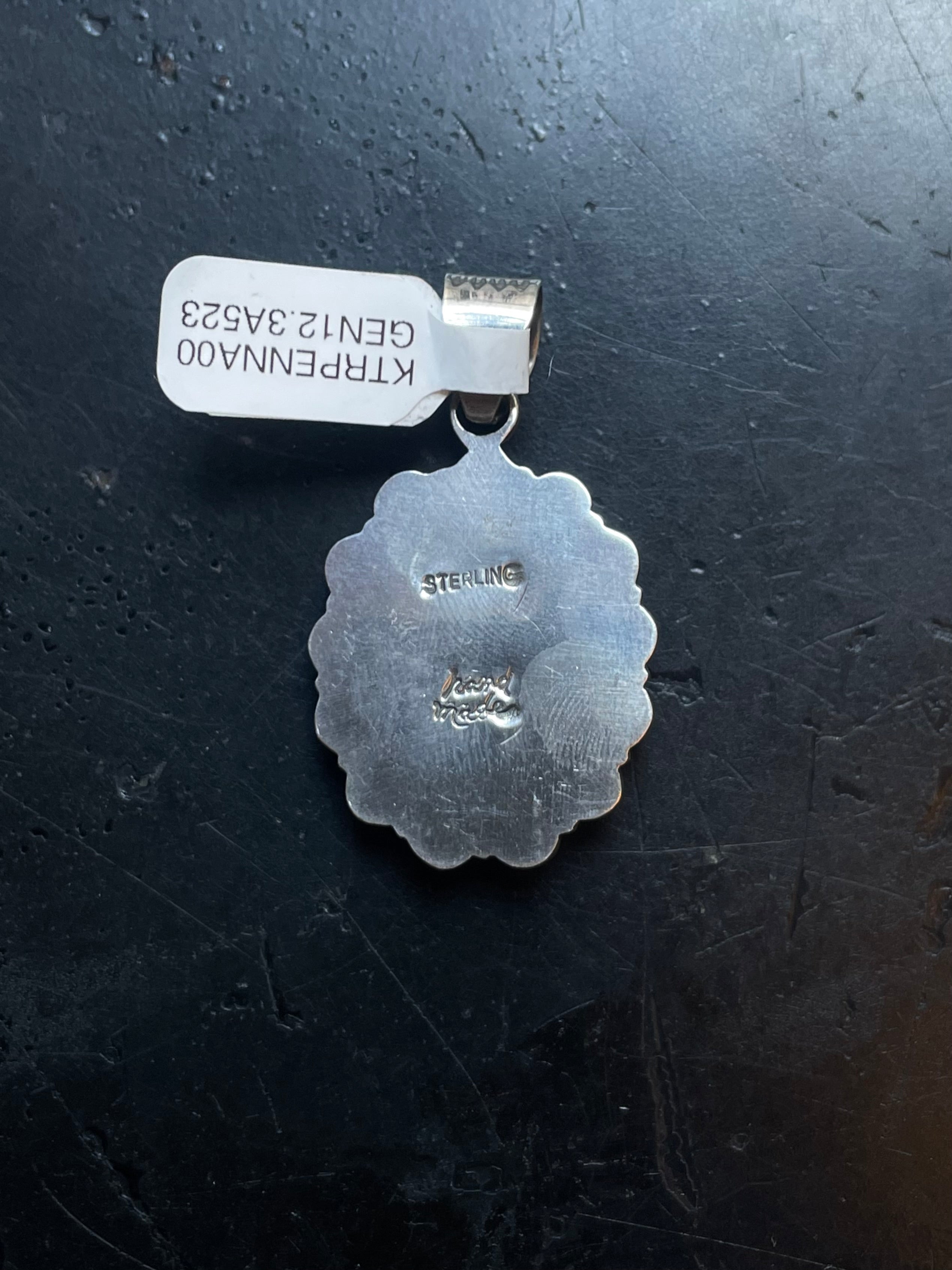Kingman Turquoise Coral Cluster Pendant | Sterling Silver | A523