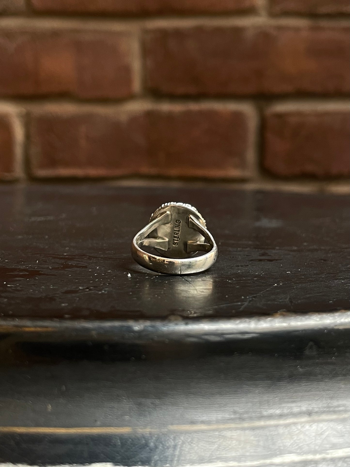 Pink Conch Rope Ring Size 8 | 925 Sterling Silver Southwest E132