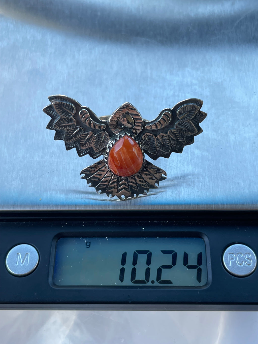 Spiny Oyster Thunderbird Ring | Sterling Silver 925 | Size 8 C734