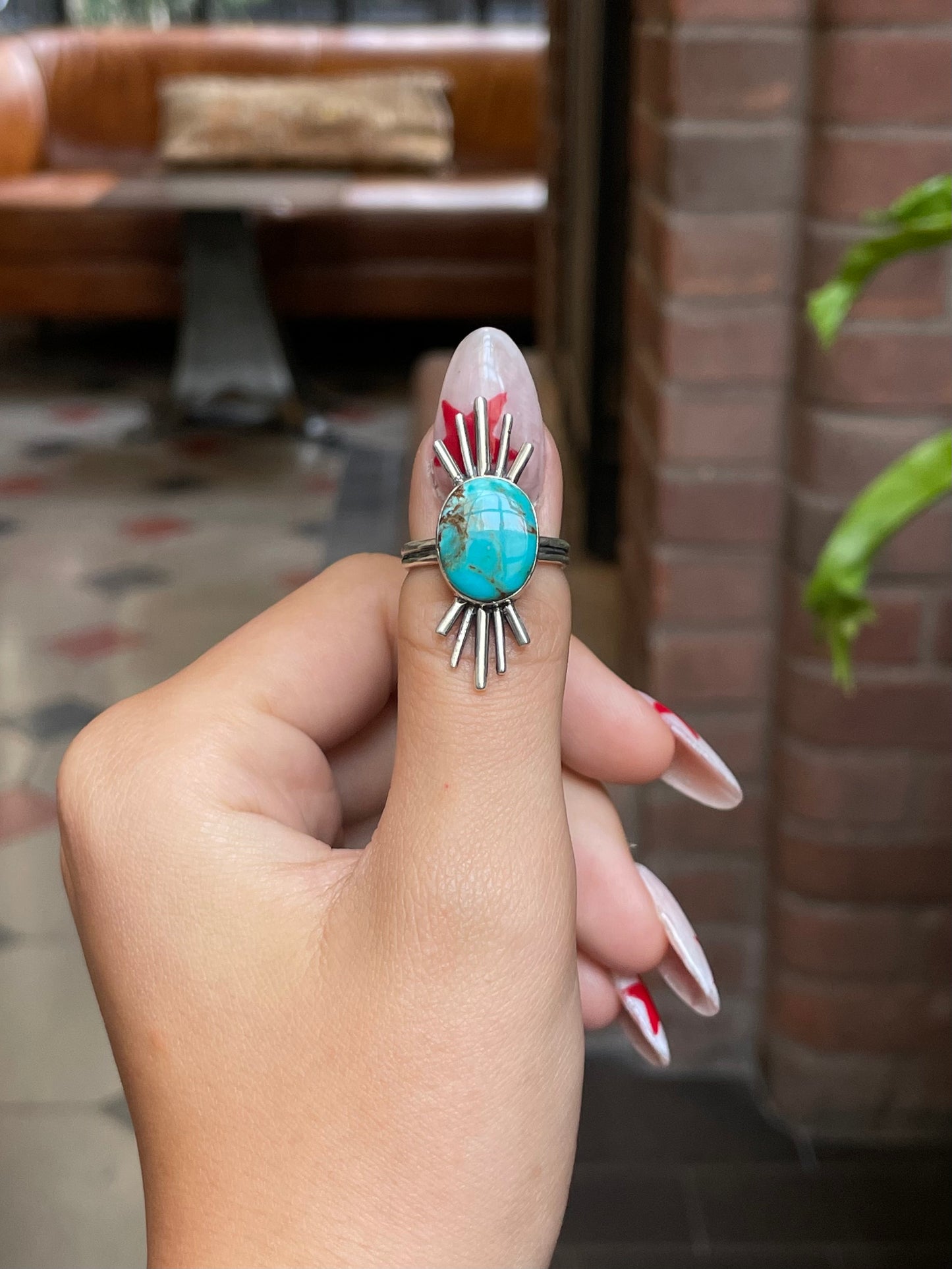 Kingman Turquoise Ring Size 7.25 | 925 Sterling Silver G501
