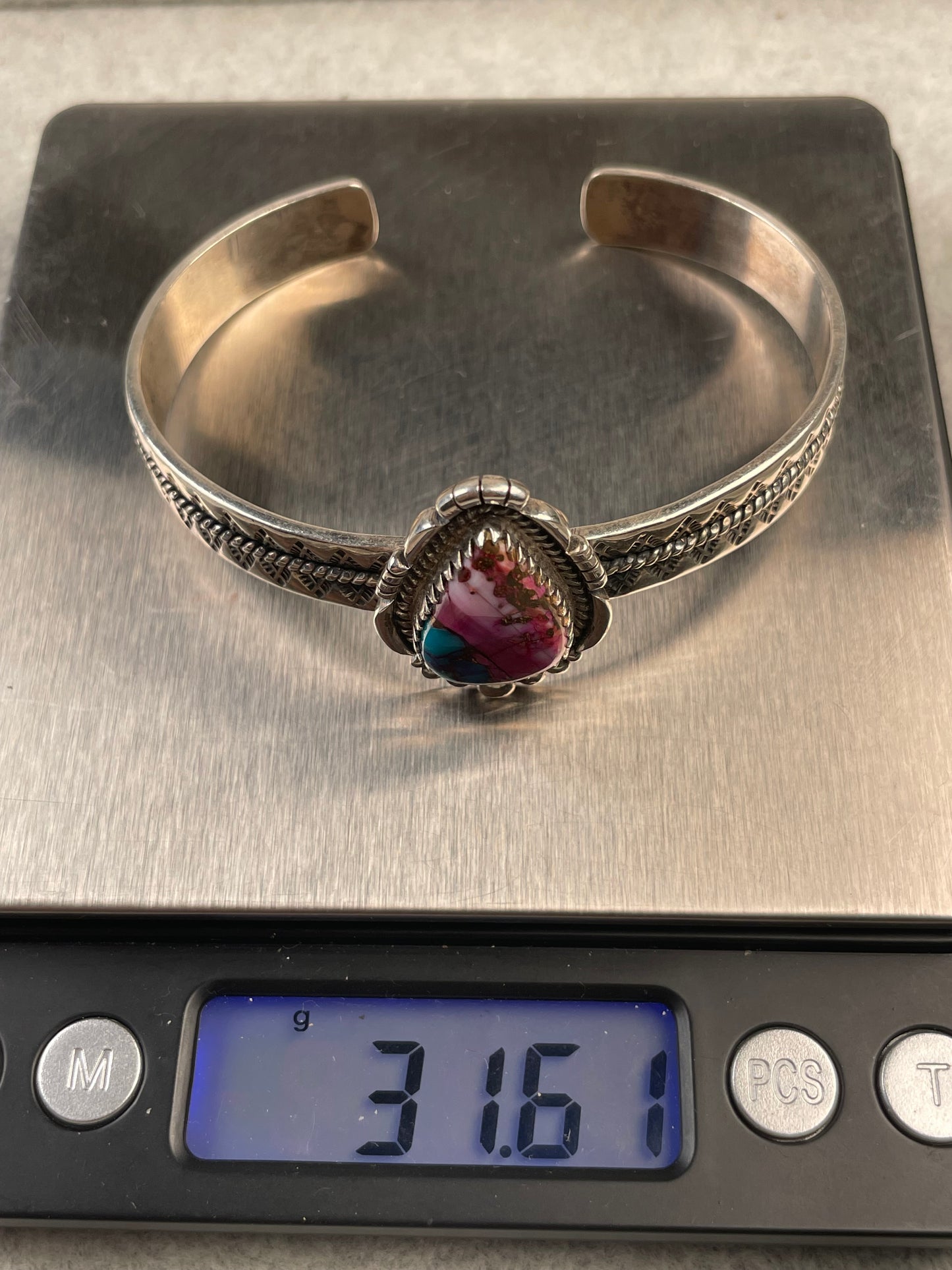 Dahlia Turquoise Cuff Bracelet | 925 Sterling Silver D146