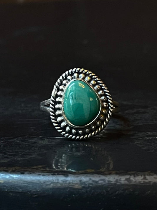 Turquoise Ring | 925 Sterling Silver Size 8 E433