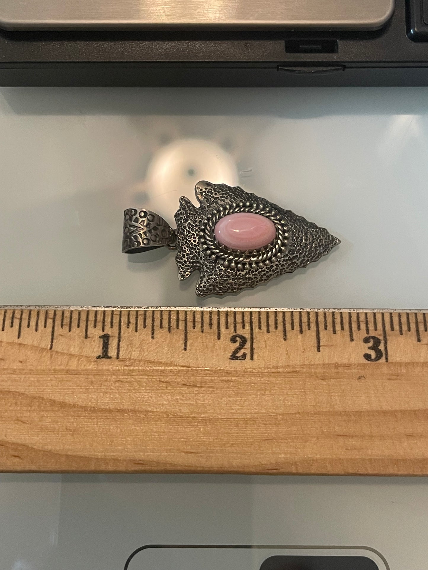 Pink Conch Arrow Head Pendant | 925 Sterling Silver E956