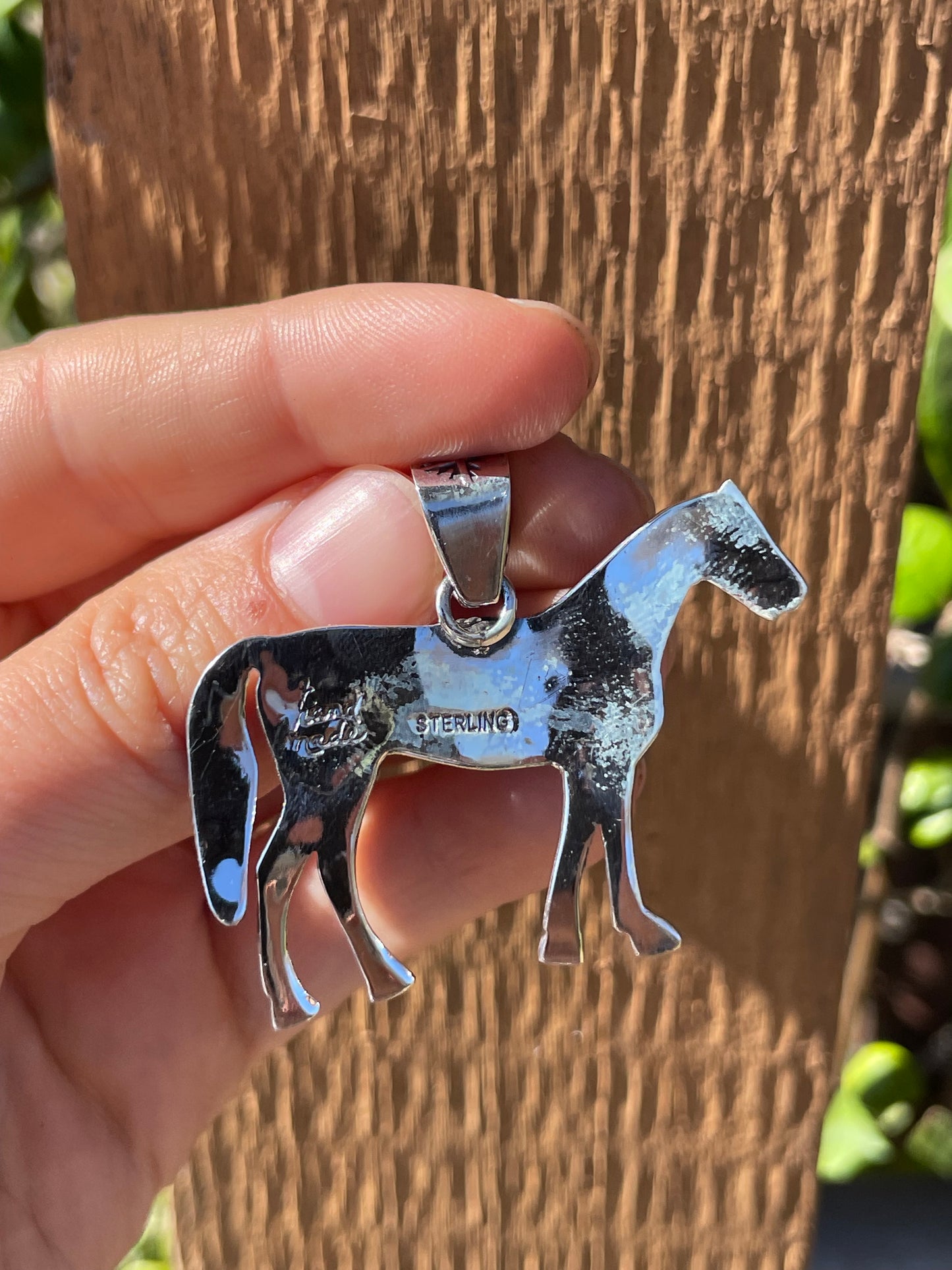 Turquoise Horse Pendant | 925 Sterling Silver B914