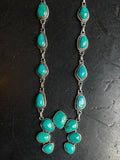 Kingman Turquoise Naja Necklace | 925 Sterling Silver E625