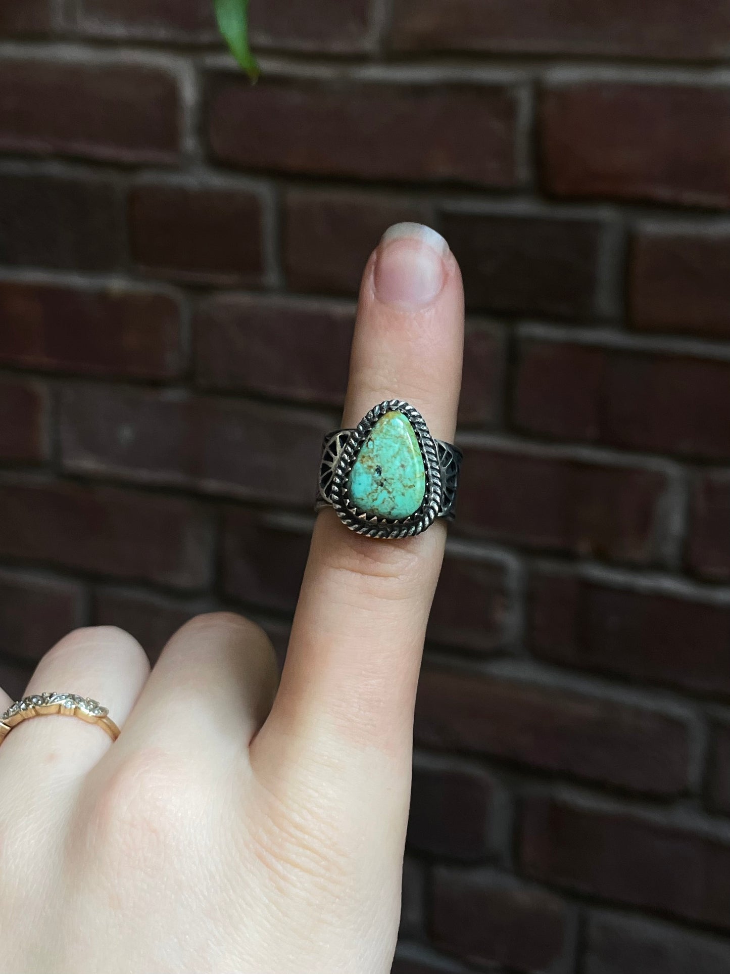 Kingman Turquoise Ring | 925 Sterling Silver | Size 8 E303