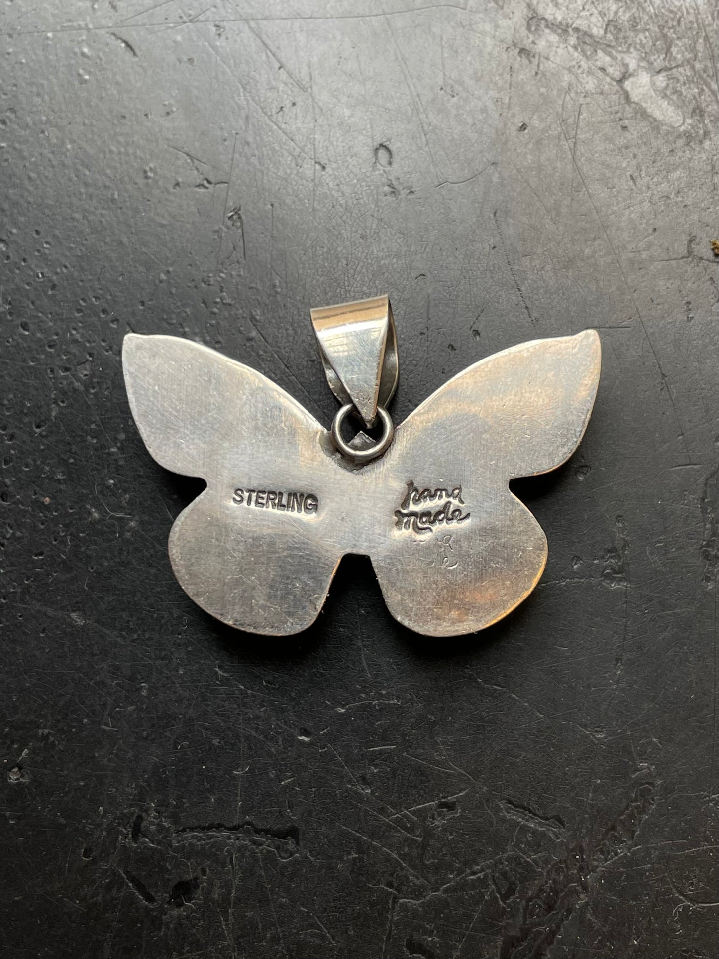 Pink Conch Butterfly Pendant | 925 Sterling Silver E953