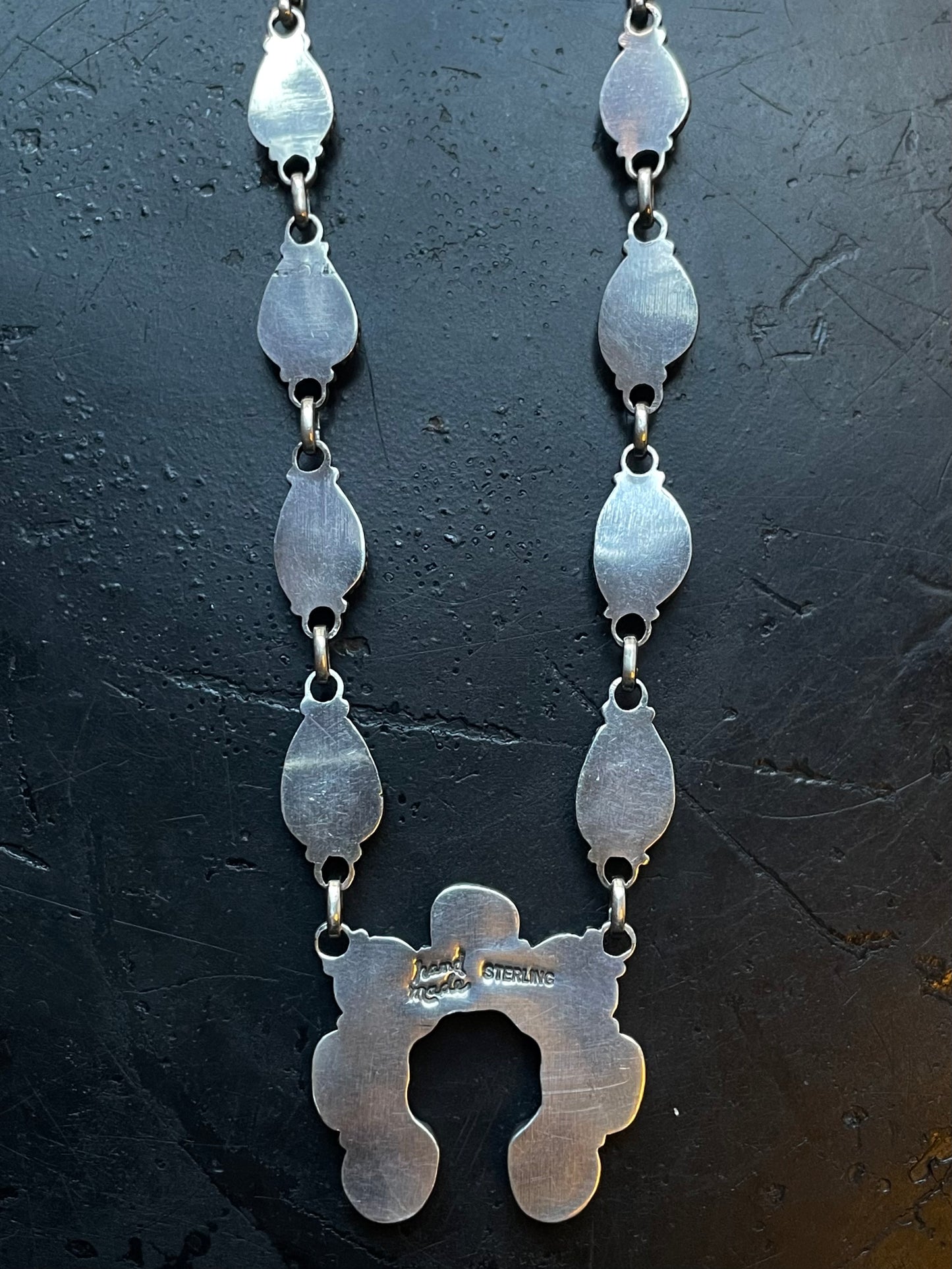 Kingman Turquoise Naja Necklace | 925 Sterling Silver E607
