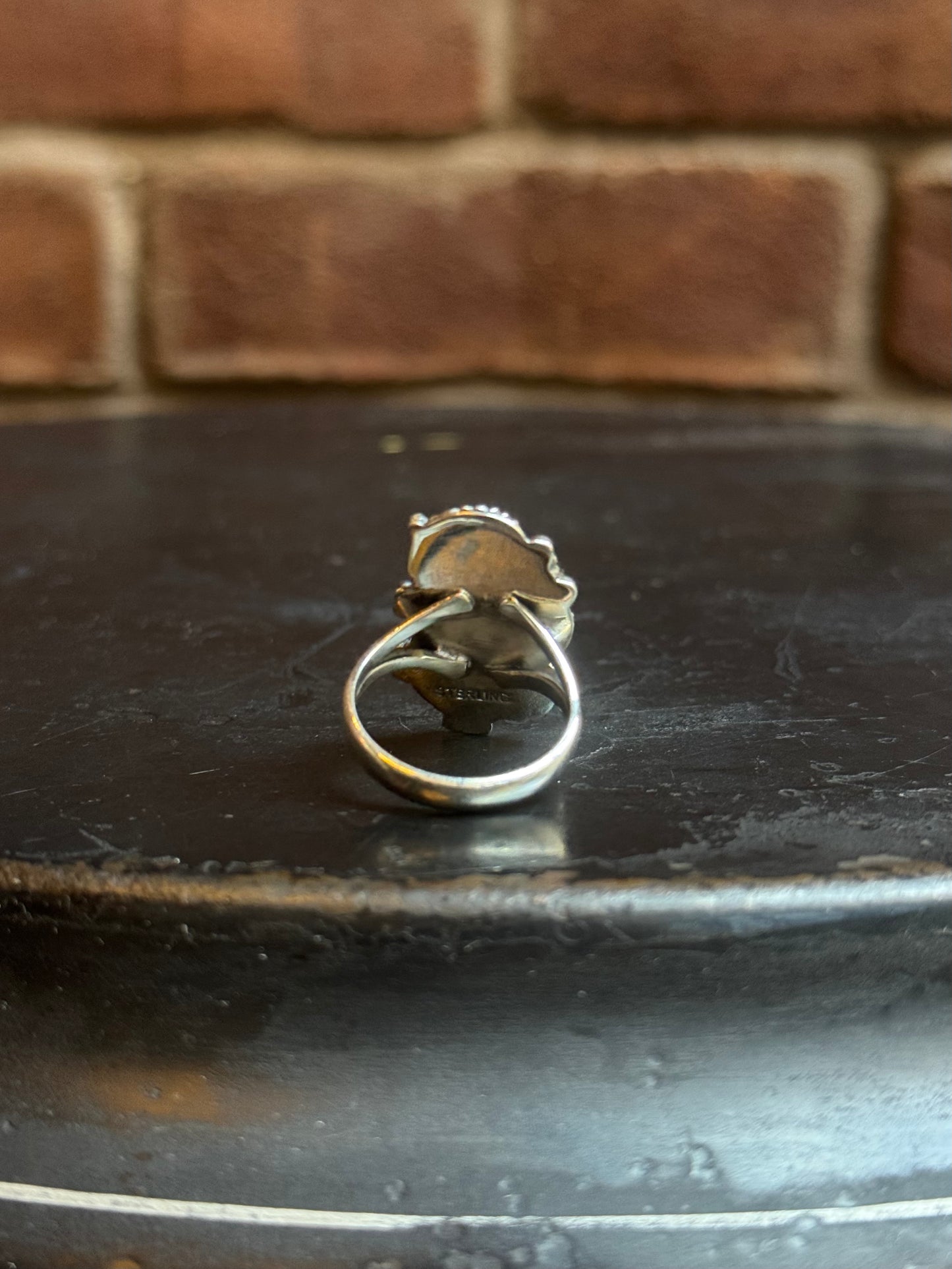 Spiny Oyster Leaf Ring | 925 Sterling Silver | Size 8.5 C223