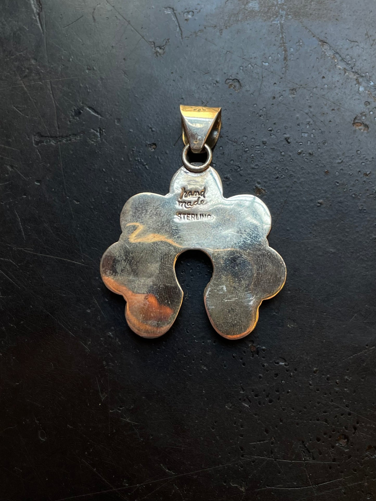 Kingman Turquoise Naja Pendant | Sterling Silver G467