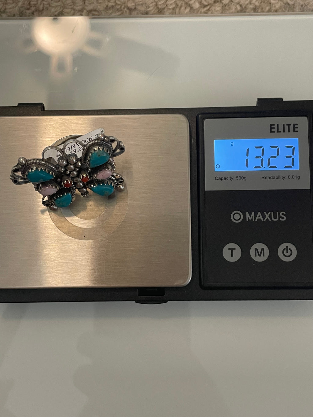 Kingman Turquoise Butterfly Ring | Sterling Silver | Size 6 | A335