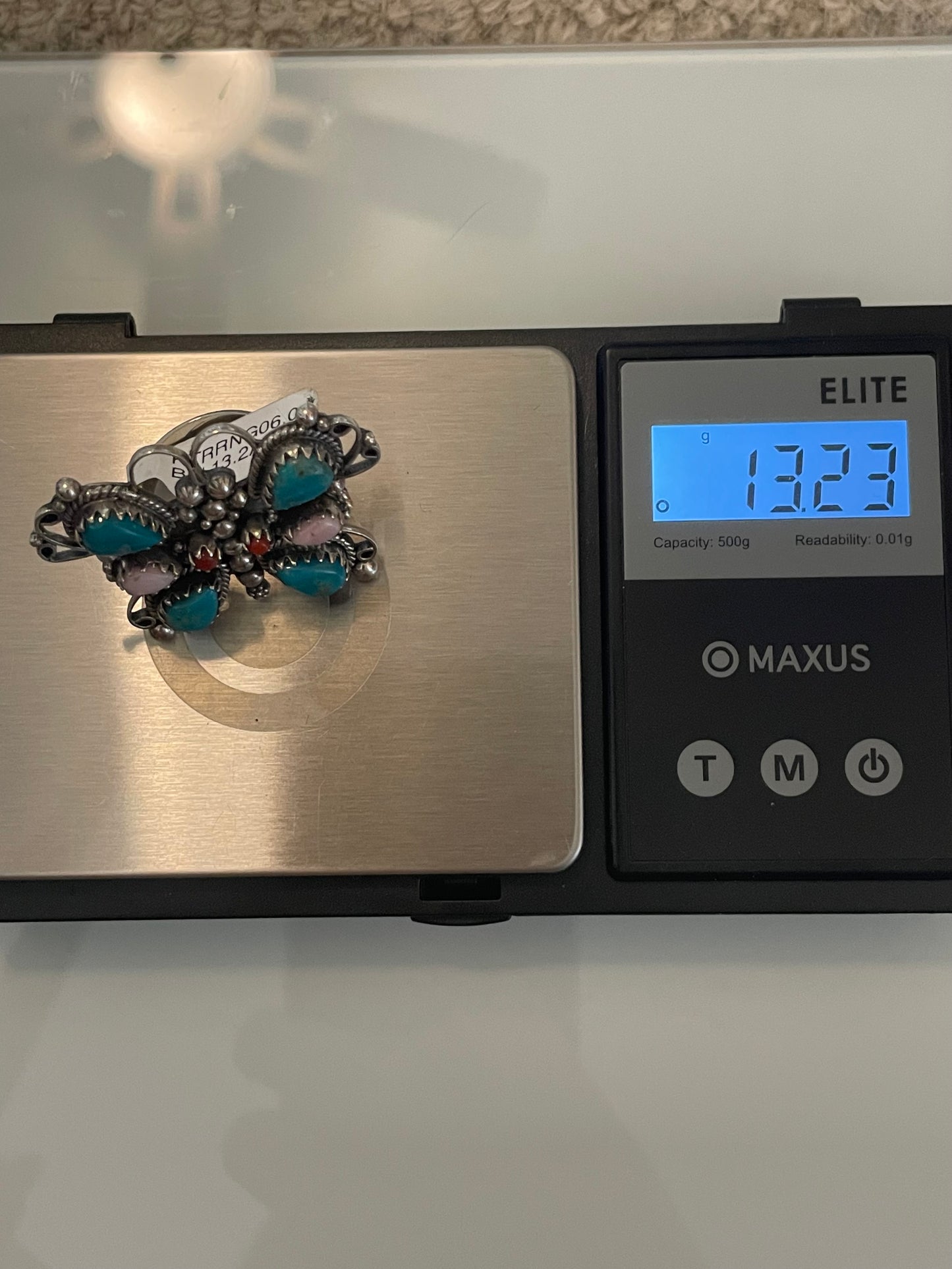 Kingman Turquoise Butterfly Ring | Sterling Silver | Size 6 | A335