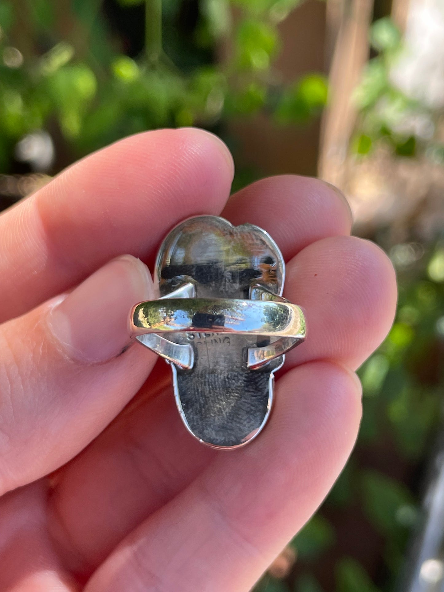Turquoise Leaf Ring | Size 7 | 925 Sterling Silver Z87