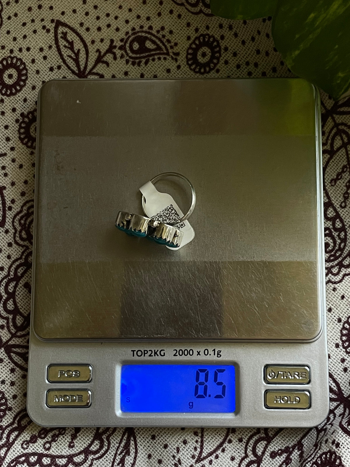 Kingman Turquoise Cluster Ring Size 7 | 925 Sterling Silver D265