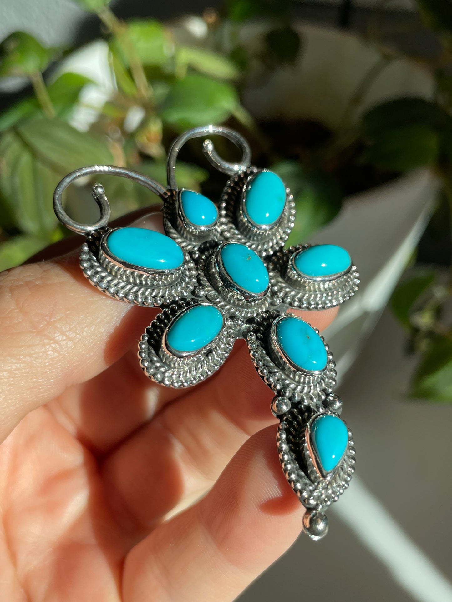 Turquoise Dragonfly Pendant | Sterling Silver 925 B794