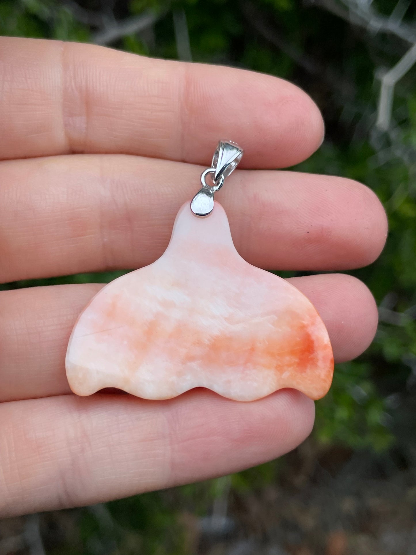 Spiny Oyster Whale Tail Pendant | Sterling Silver 925 B736