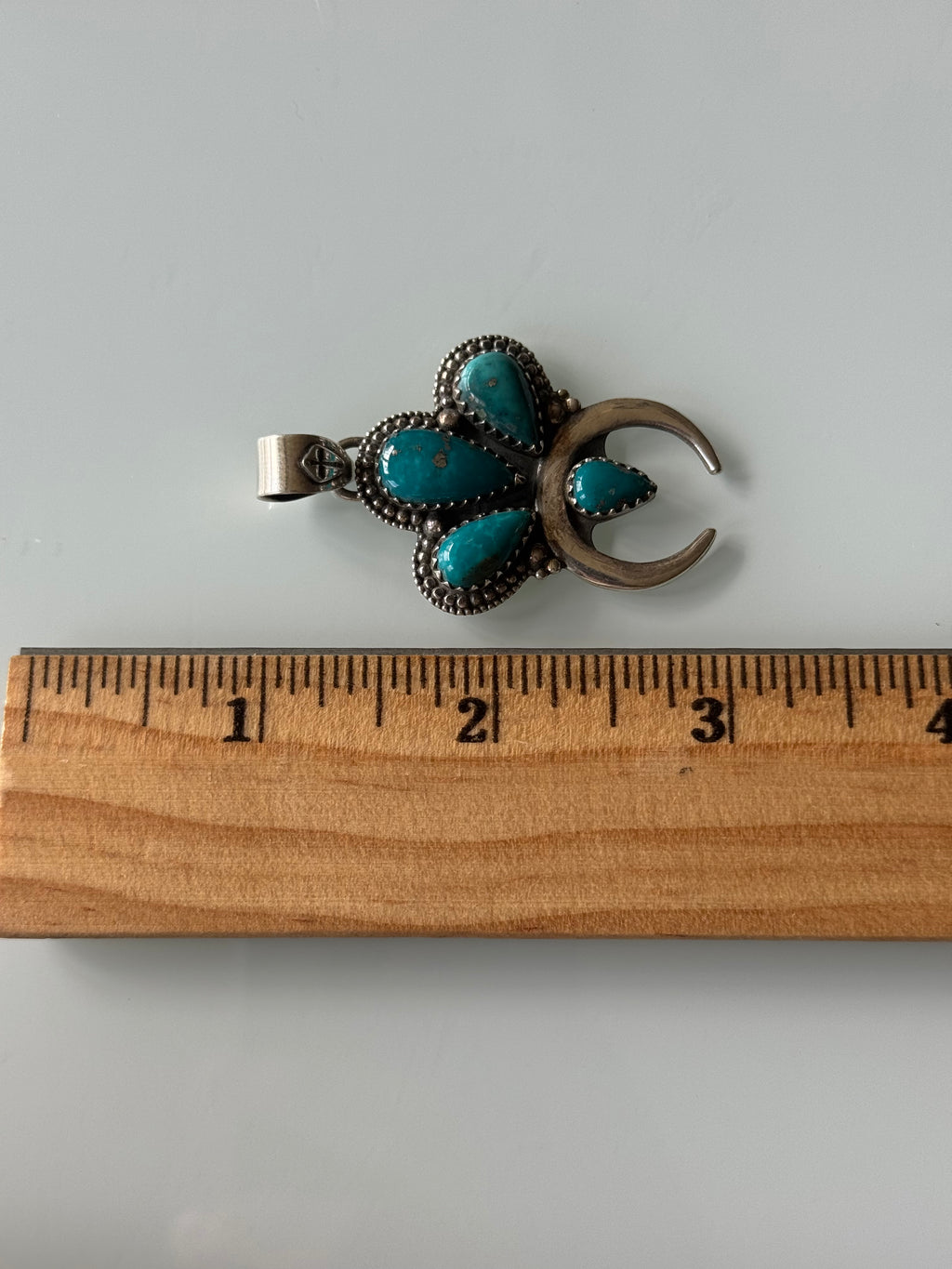 Turquoise Teardrop Pendant | Sterling Silver | A798