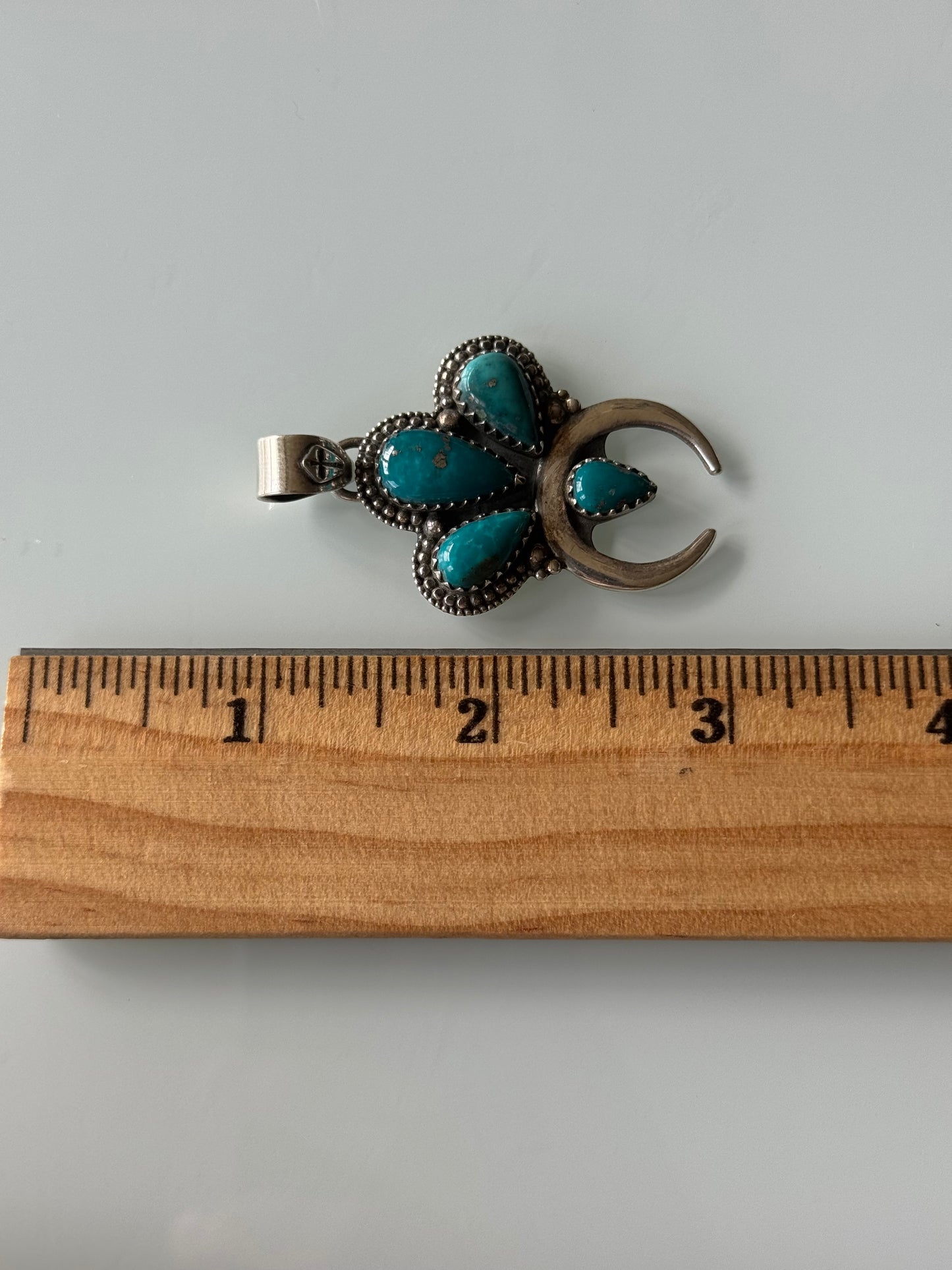 Turquoise Teardrop Pendant | Sterling Silver | A798