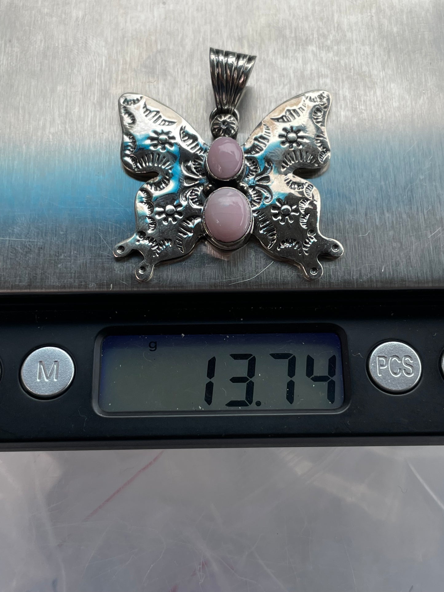 Pink Conch Butterfly Pendant | Sterling Silver 925 B735