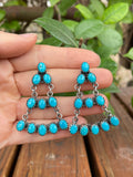 Kingman Turquoise Chandelier Stud Earrings | 925 Sterling Silver B971