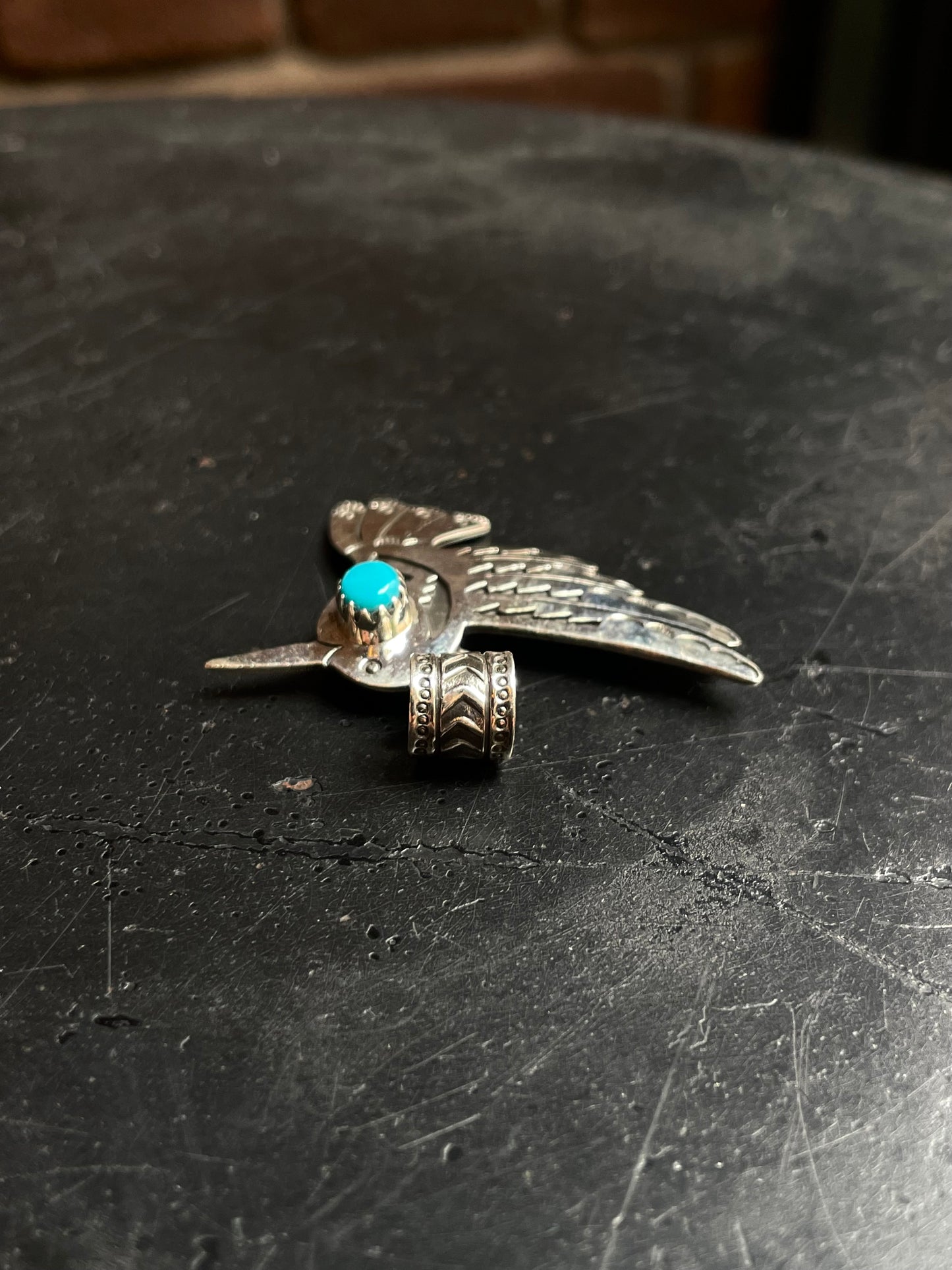 Turquoise Hummingbird Pendant | 925 Sterling Silver E221