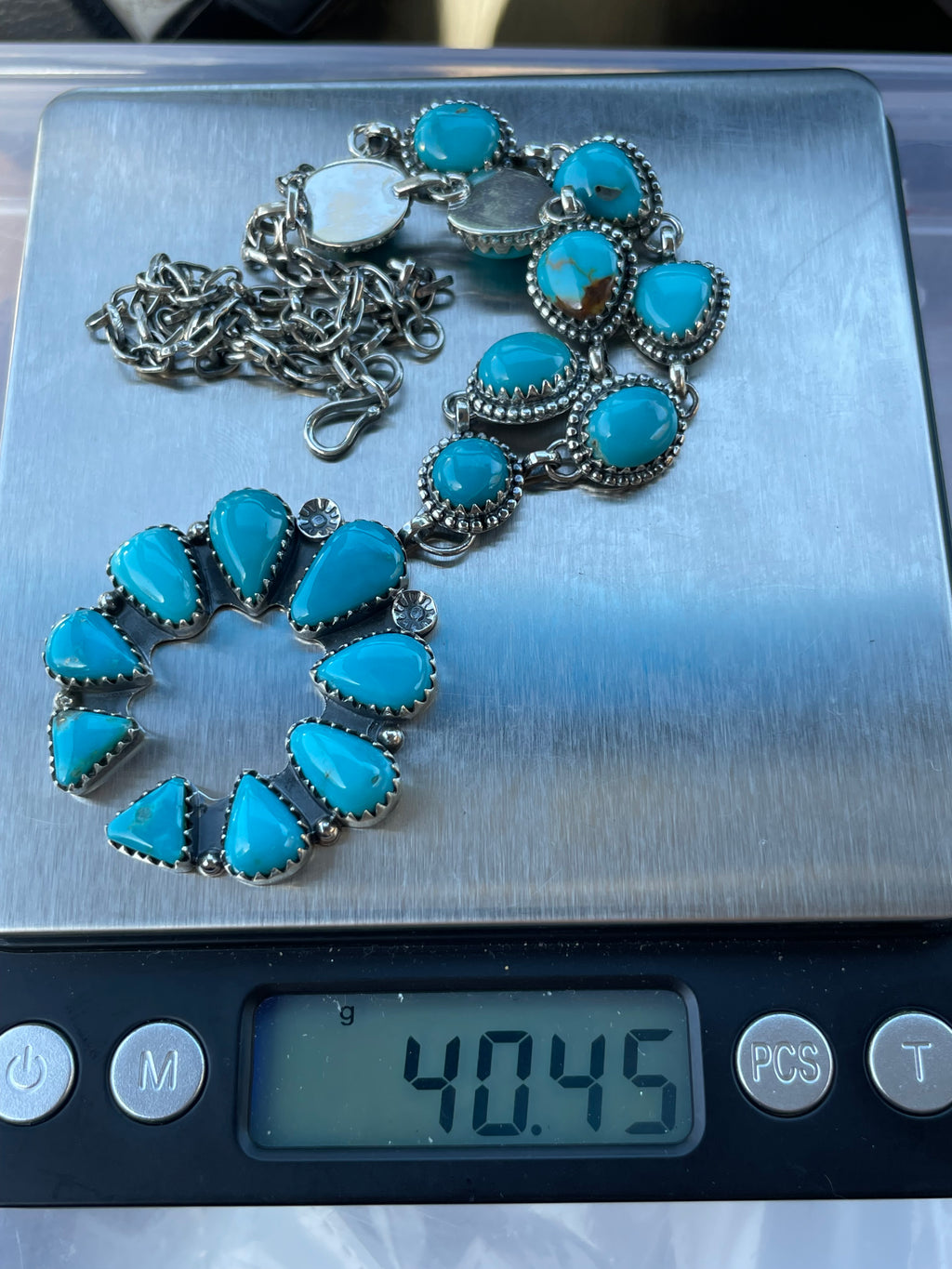 Turquoise Naja Lariat Necklace | Sterling Silver 925 C748