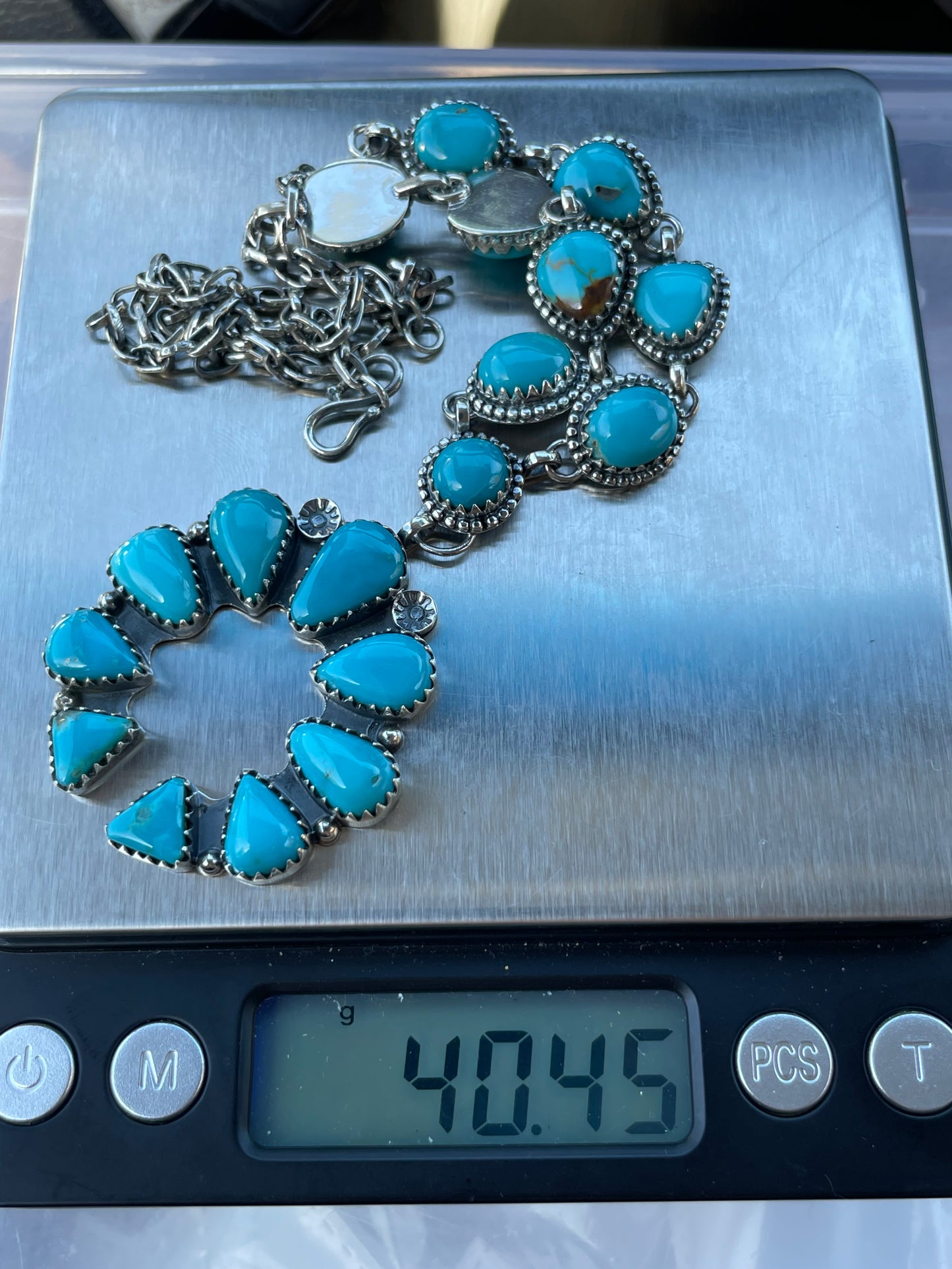 Turquoise Naja Lariat Necklace | Sterling Silver 925 C748