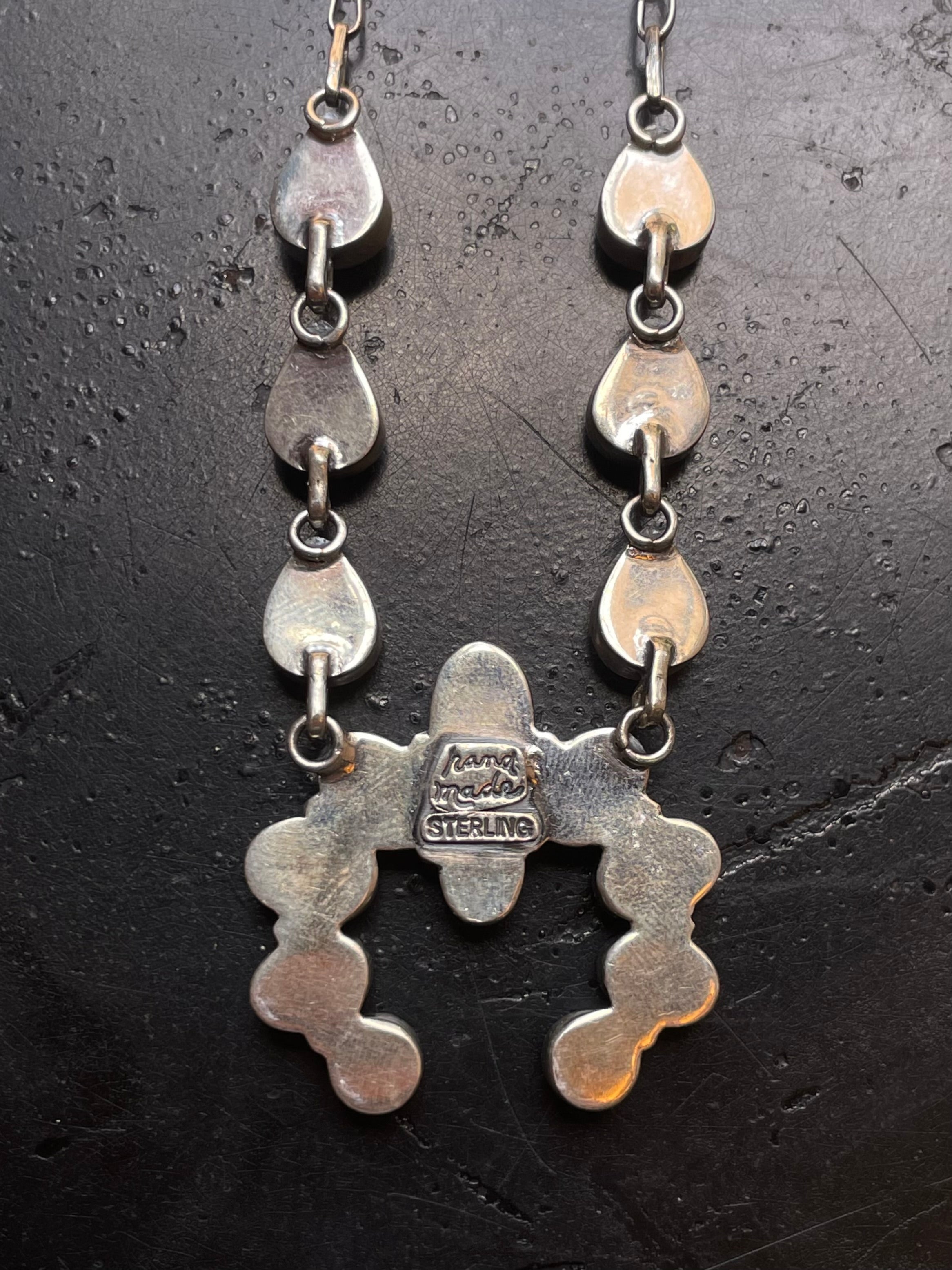 Kingman Turquoise Naja Lariat Necklace | 925 Sterling Silver G595