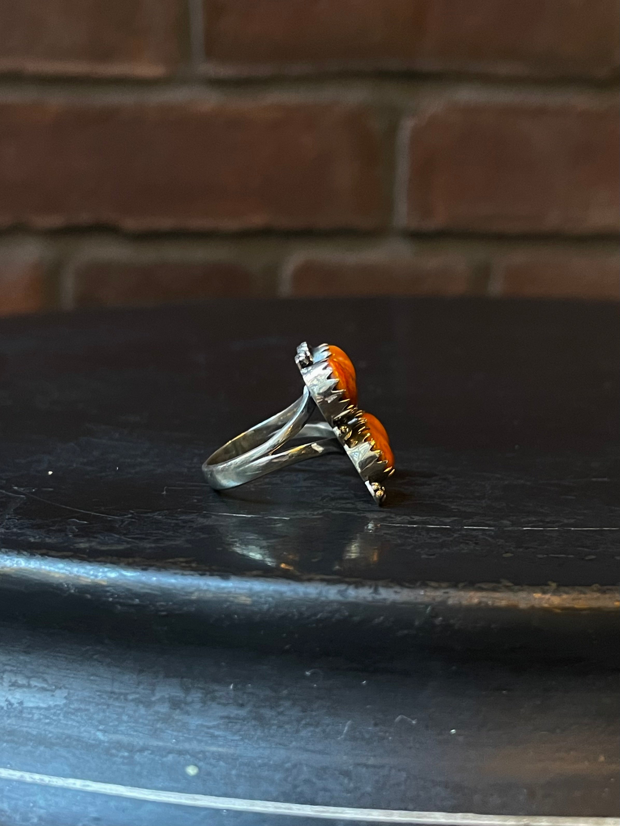 Spiny Oyster Butterfly Ring Size 6.75 | 925 Sterling Silver E421