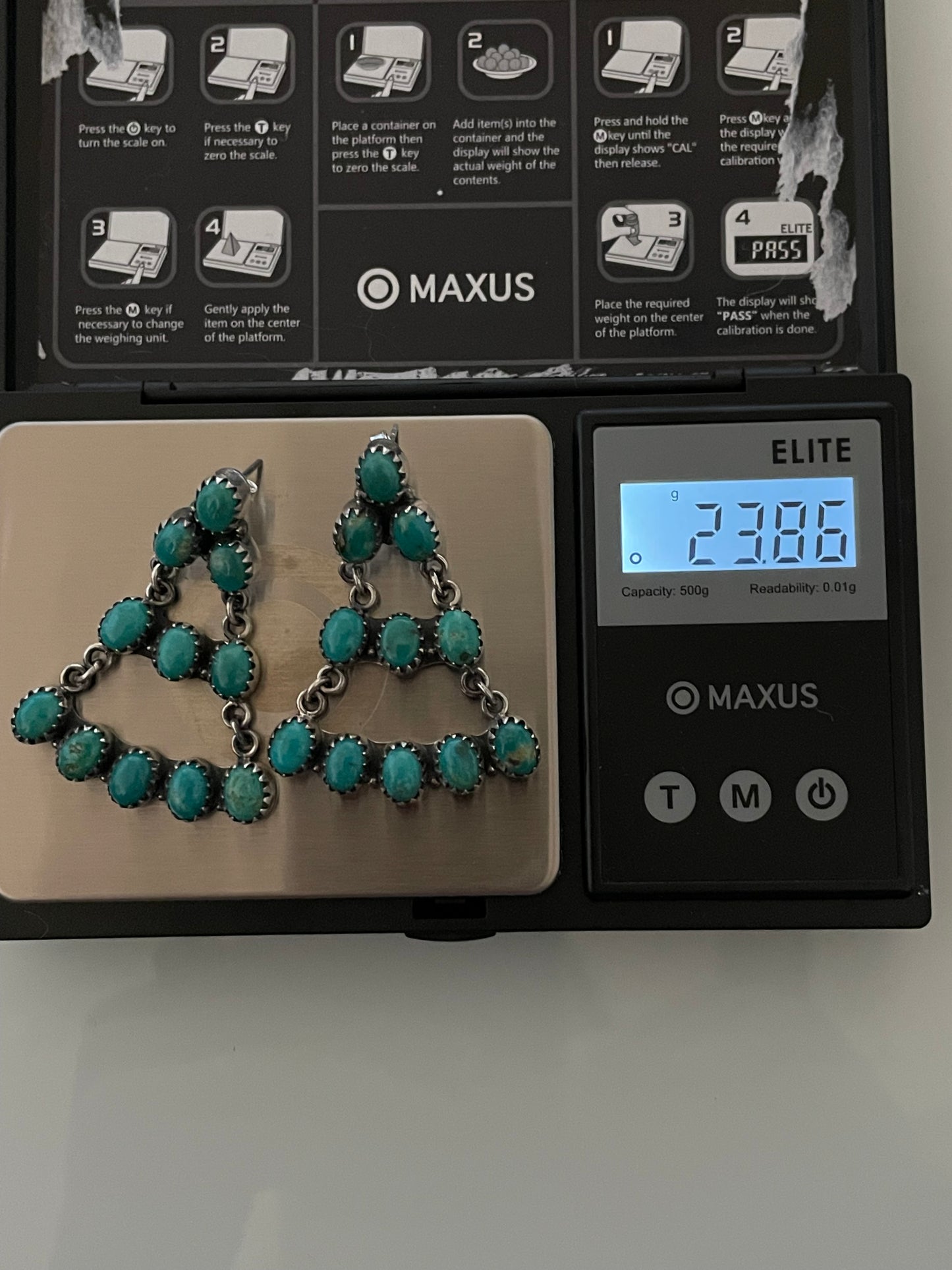 Kingman Turquoise Chandelier Earrings | 925 Sterling Silver E393