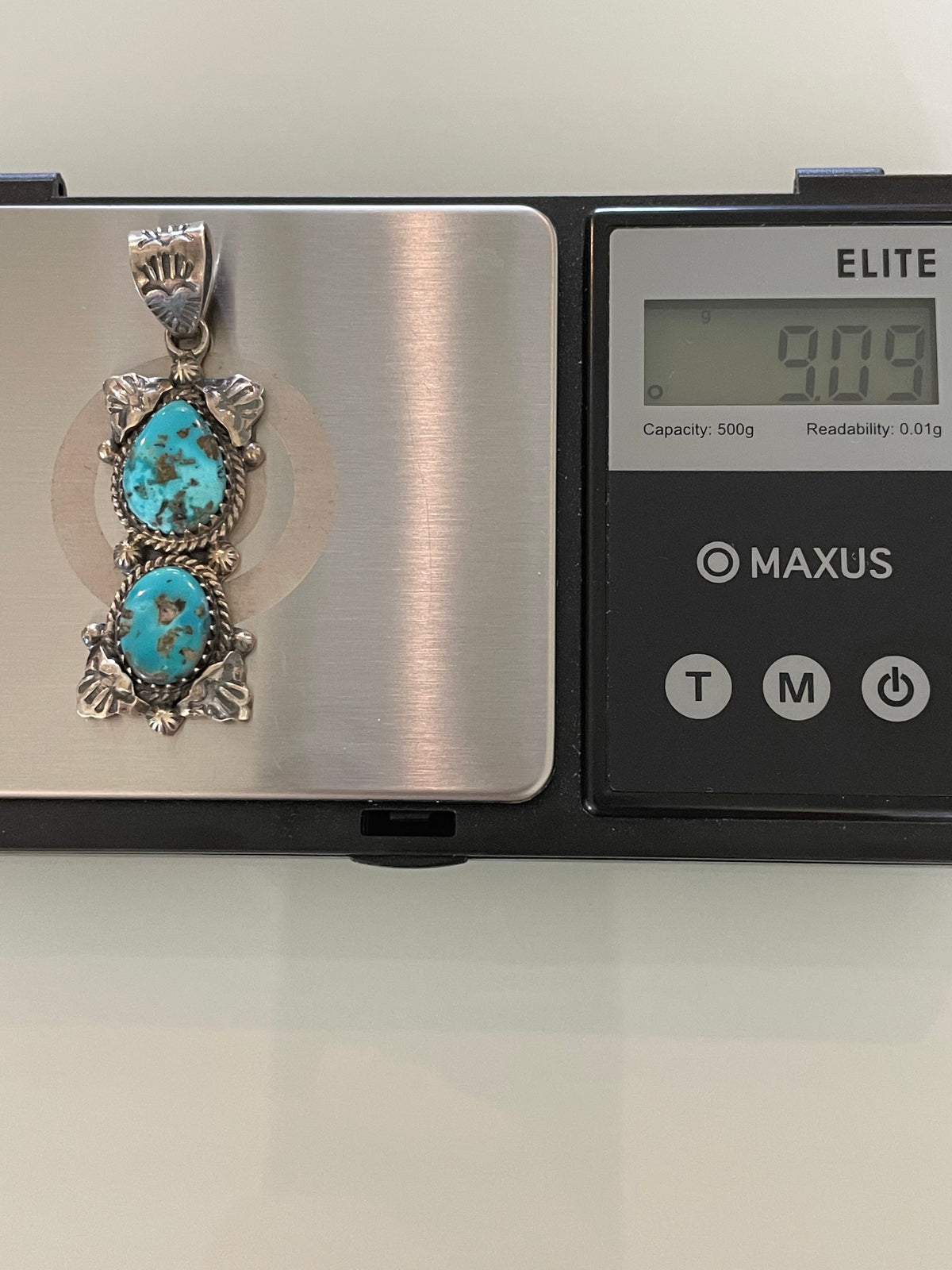 Turquoise Double Stone Pendant | 925 Sterling Silver G683