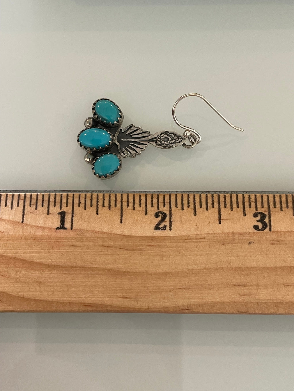 Turquoise Cluster Dangle Earrings | 925 Sterling Silver G709