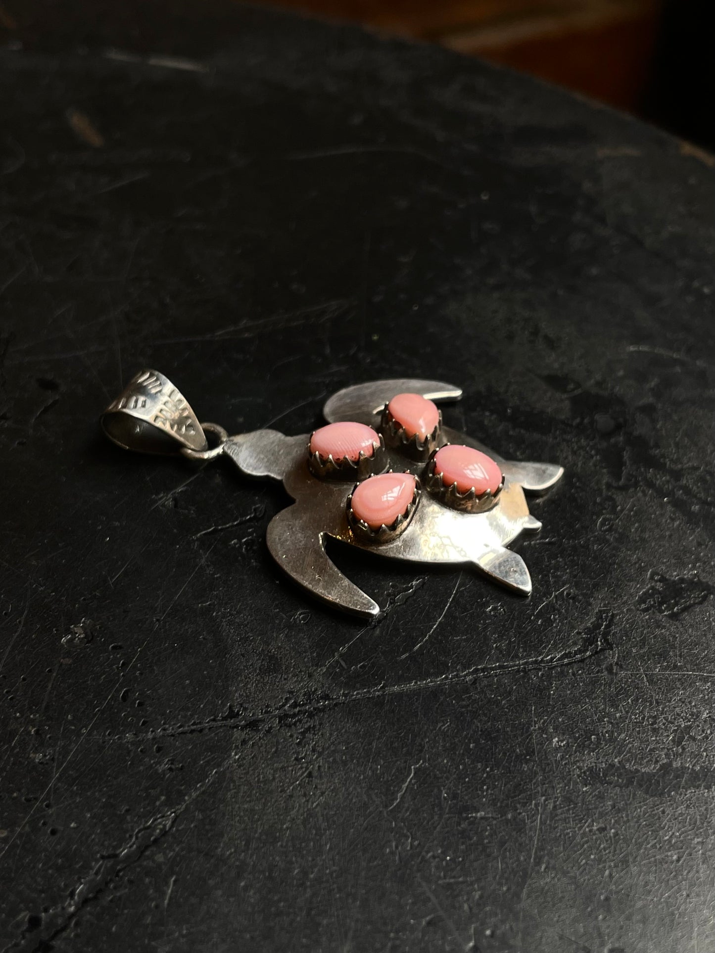 Pink Conch Turtle Pendant | 925 Sterling Silver C994