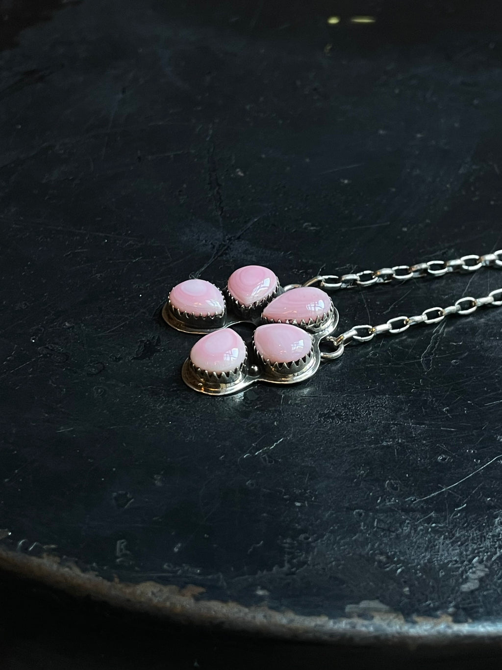Pink Conch Naja Necklace | 925 Sterling Silver E342