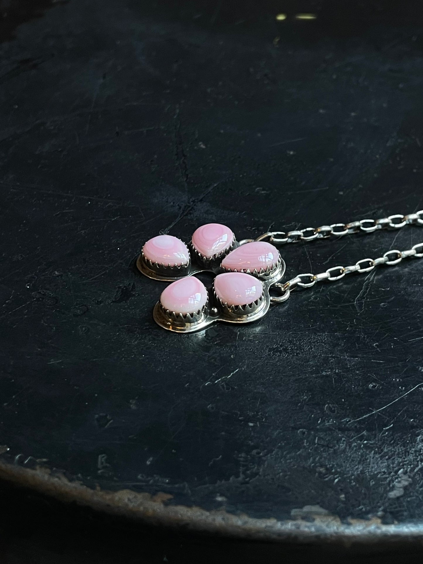Pink Conch Naja Necklace | 925 Sterling Silver E342