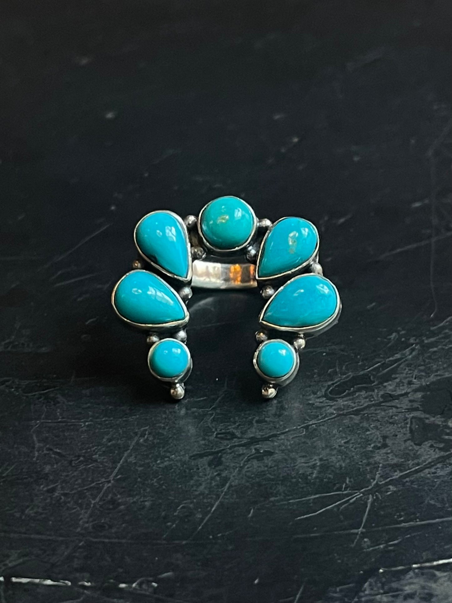 Turquoise Naja Ring | 925 Sterling Silver Size 6 E488