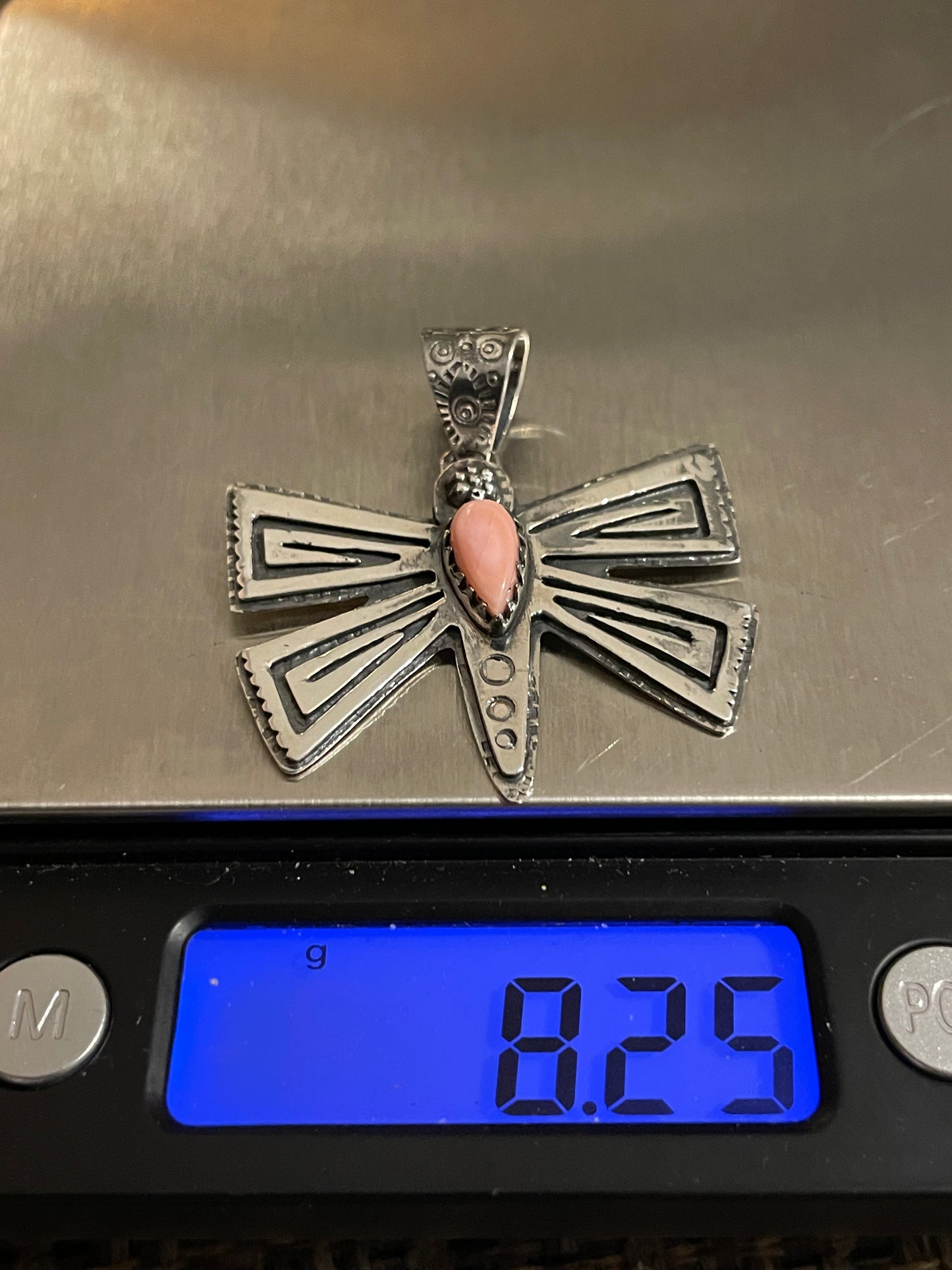 Pink Conch Butterfly Pendant | Sterling Silver 925 B807