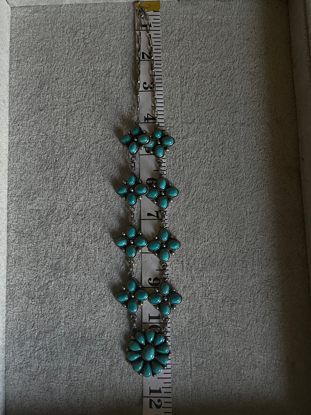 Turquoise Floral Necklace | 925 Sterling Silver D254