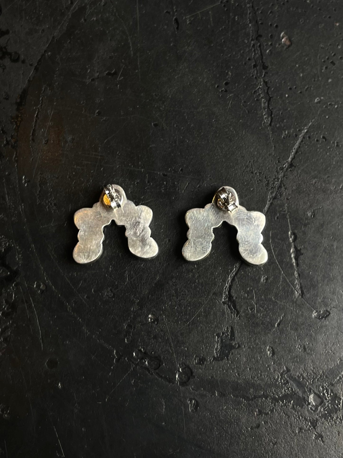 Kingman Turquoise Naja Earrings | Cluster Stud E654