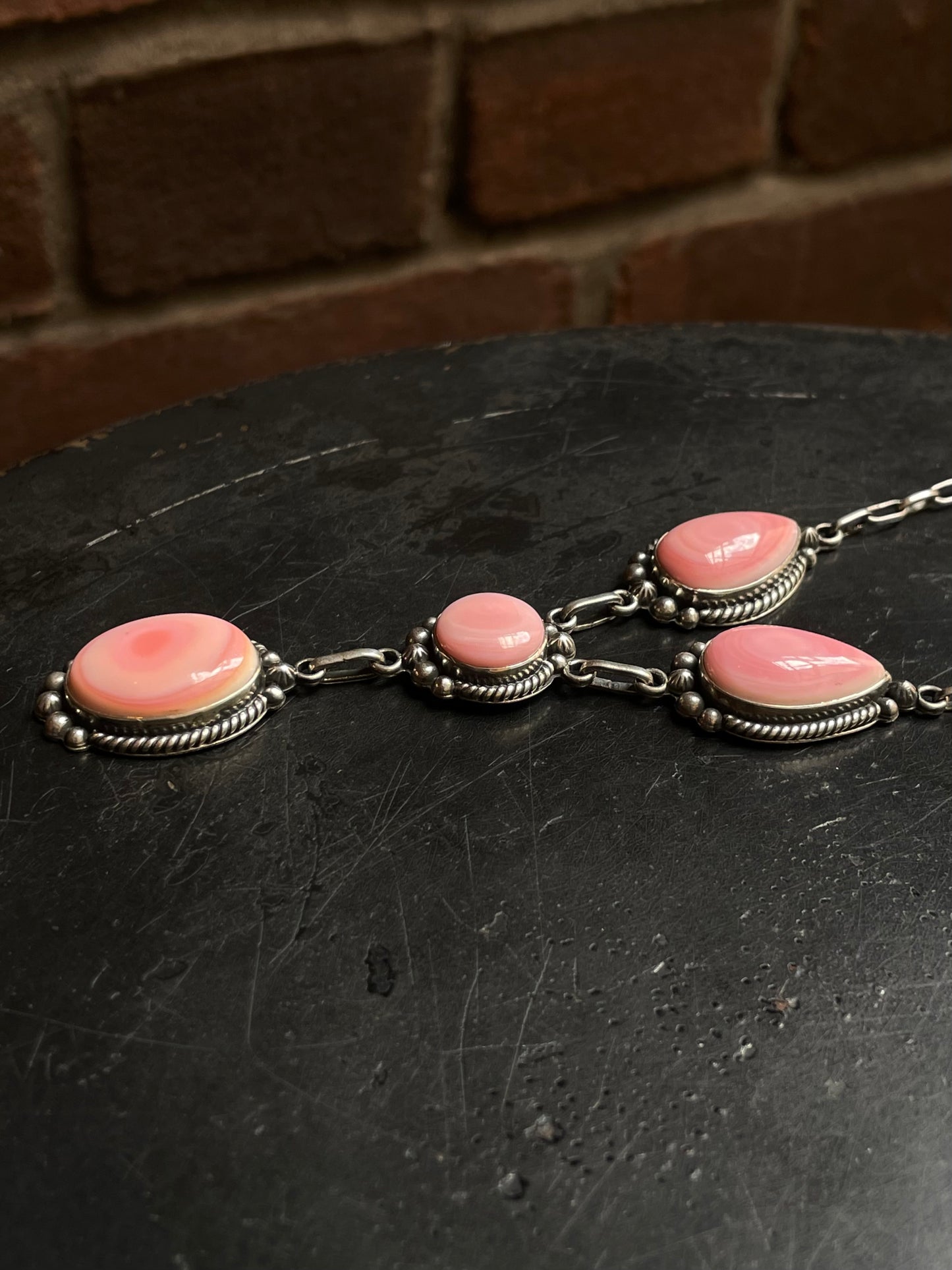 Pink Conch Necklace | 925 Sterling Silver E975