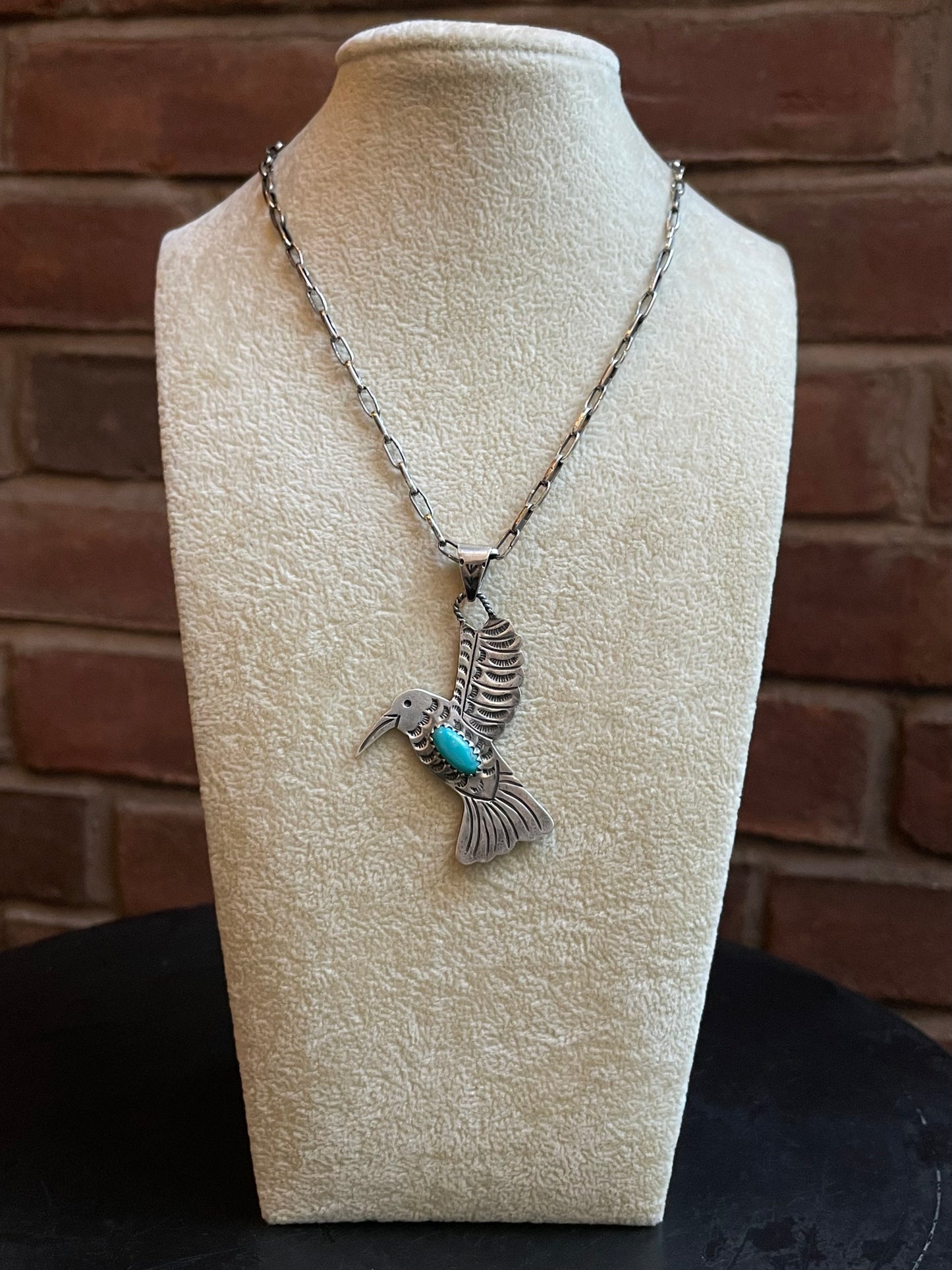 Turquoise Hummingbird Pendant | 925 Sterling Silver E275