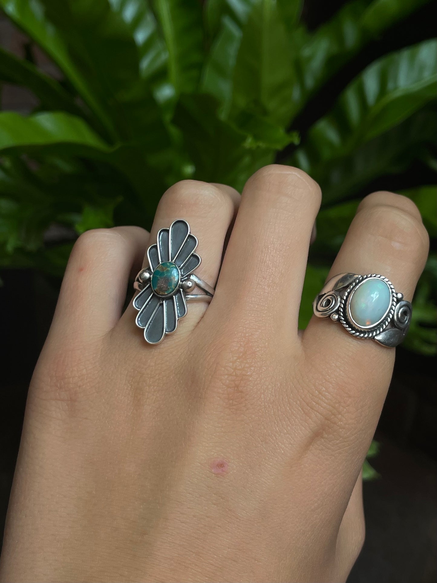Kingman Turquoise Ring | Sterling Silver | Size 7.5 G317