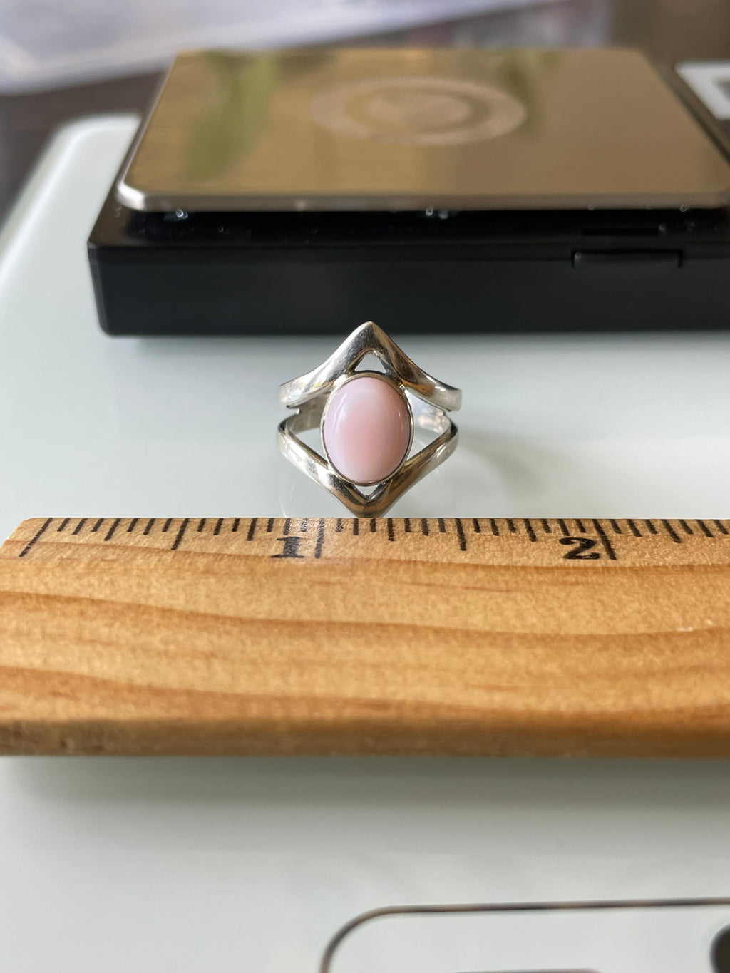 Pink Conch Ring Size 6 | 925 Sterling Silver G141