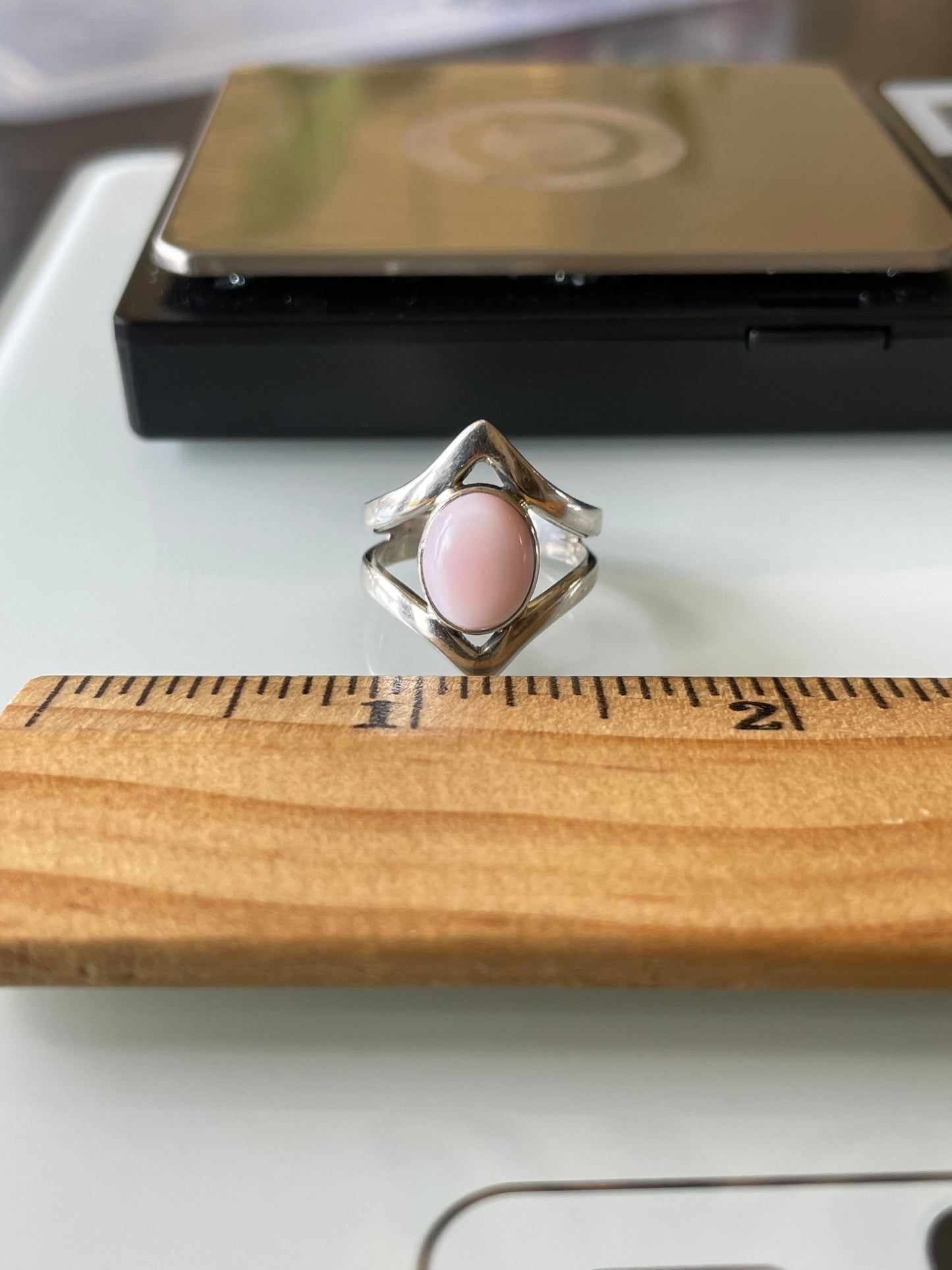 Pink Conch Ring Size 6 | 925 Sterling Silver G141