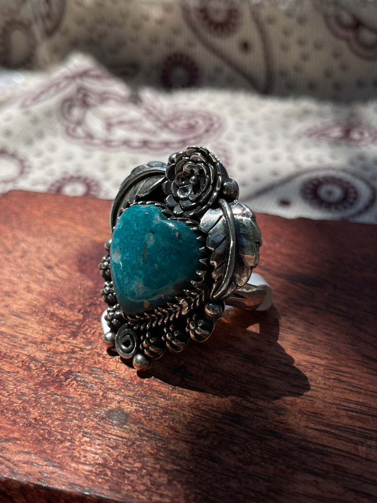 Turquoise Heart Ring Size 6 | 925 Sterling Silver D312